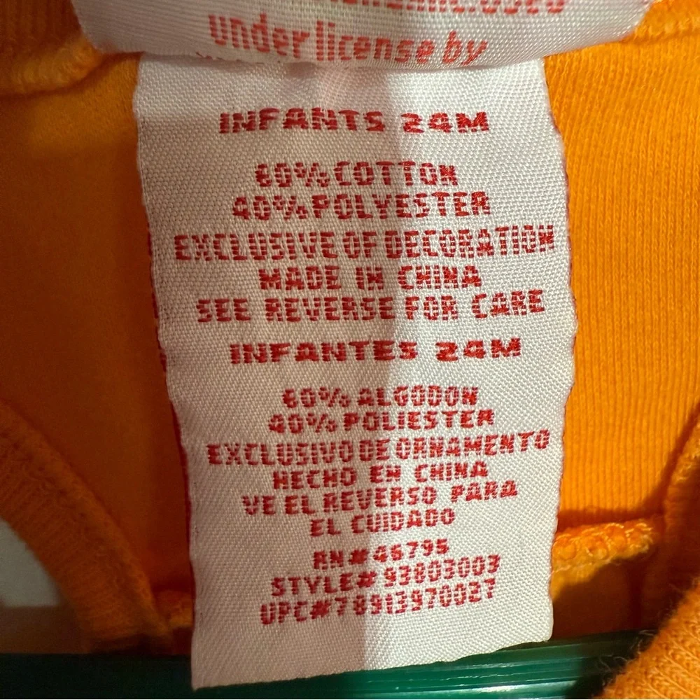 2007 Strawberry Shortcake Vibrant Orange/Pink Baby Romper Embroidered Size 24 Mo
